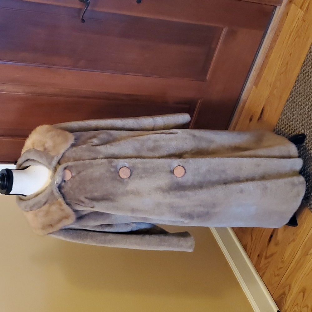 Tudor City Faux Fur Vintage Trenchcoat Jacket Malden